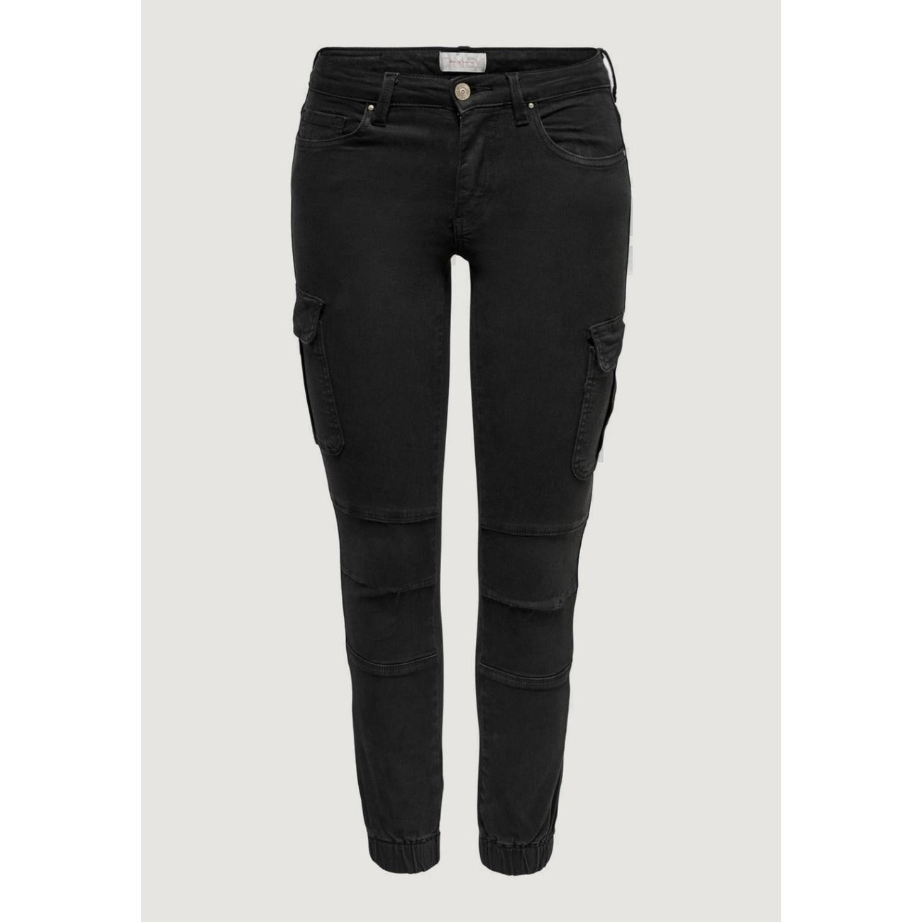Jeans Donna Only Nero Con Zip E Bottone Elasticizzati 98 Cotone 2 Elastan