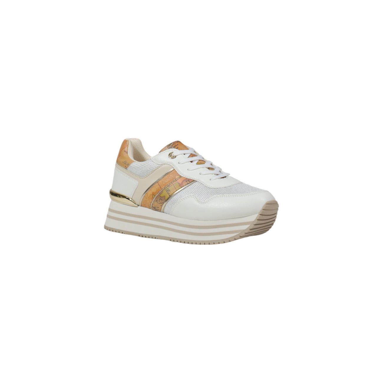 Alviero Martini Prima Classe Sneakers Donna Bianche Con Plateau