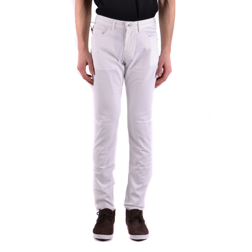 Armani Jeans Uomo Jeans Bianchi Slim Elasticizzati In Cotone Stretch