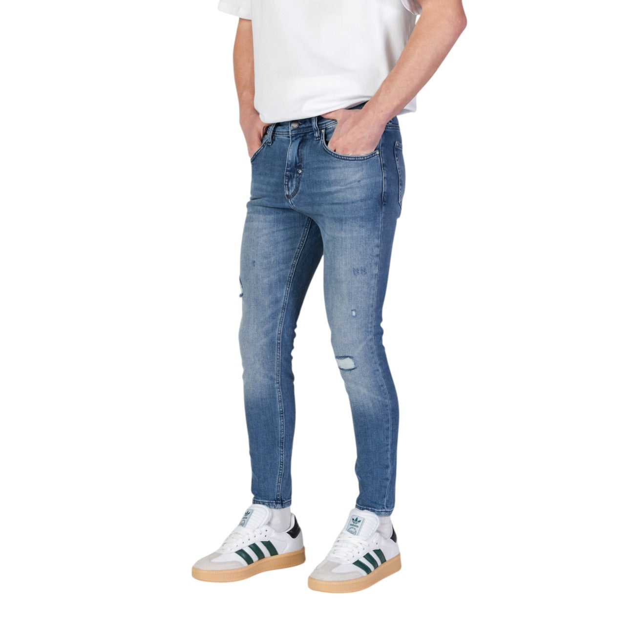 Antony Morato Jeans Uomo Azzurro Slim Fit Cotone Stretch Primavera