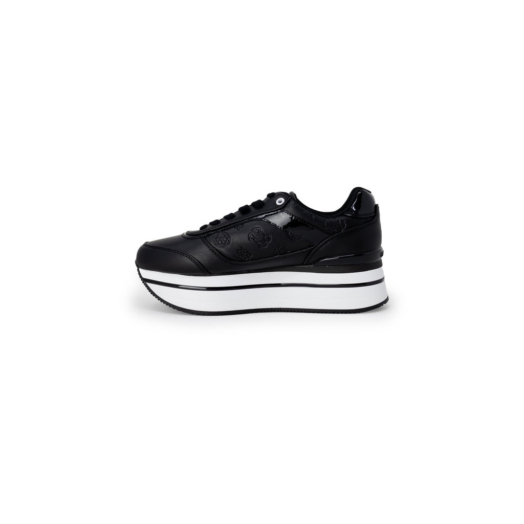 Guess Sneakers Donna Nere In Poliestere 100 Punta Tonda Primavera Estate