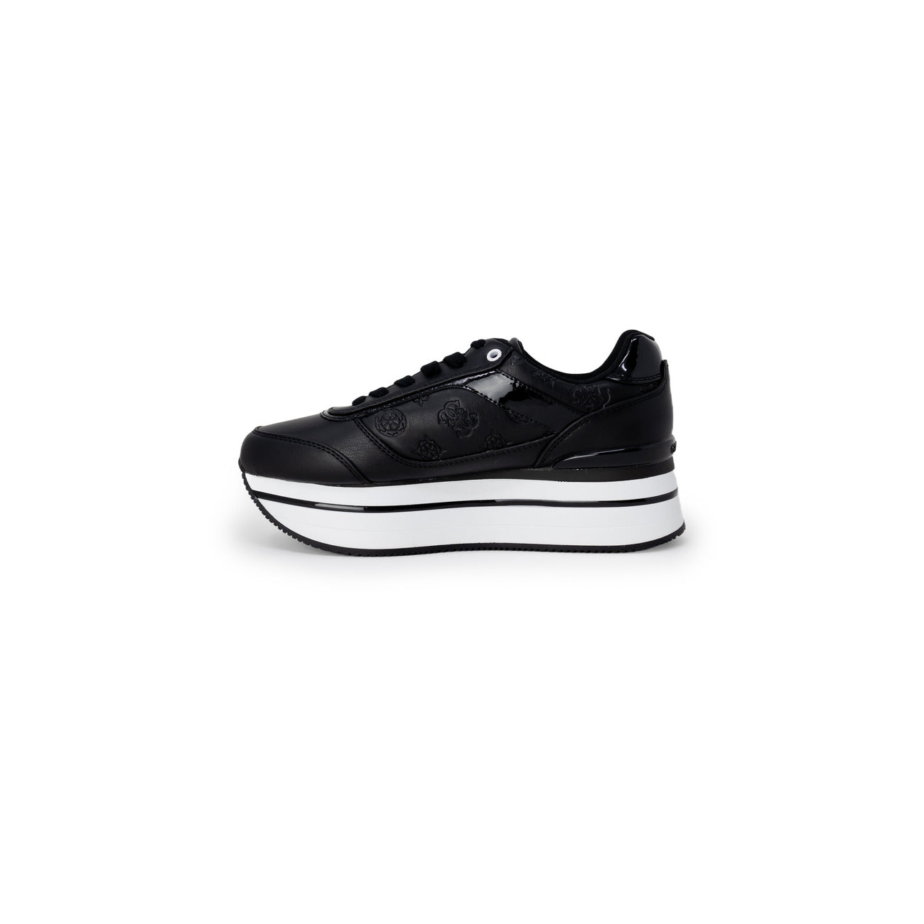 Guess Sneakers Donna Nere In Poliestere 100 Punta Tonda Primavera Estate