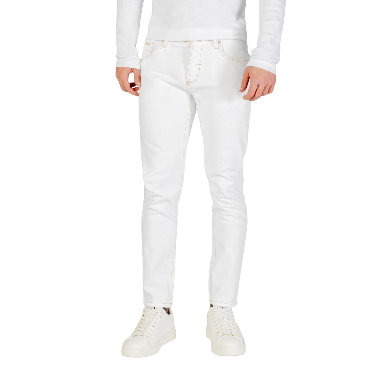 Antony Morato Jeans Uomo Bianco Primavera Estate Cotone Elastico
