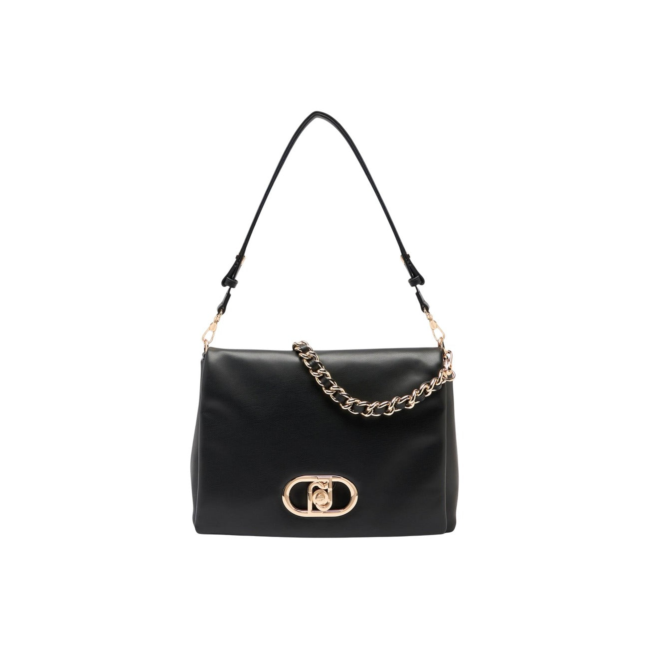 Liu Jo Borsa Tracolla Donna Nera In Ecopelle 32x22x12 Cm