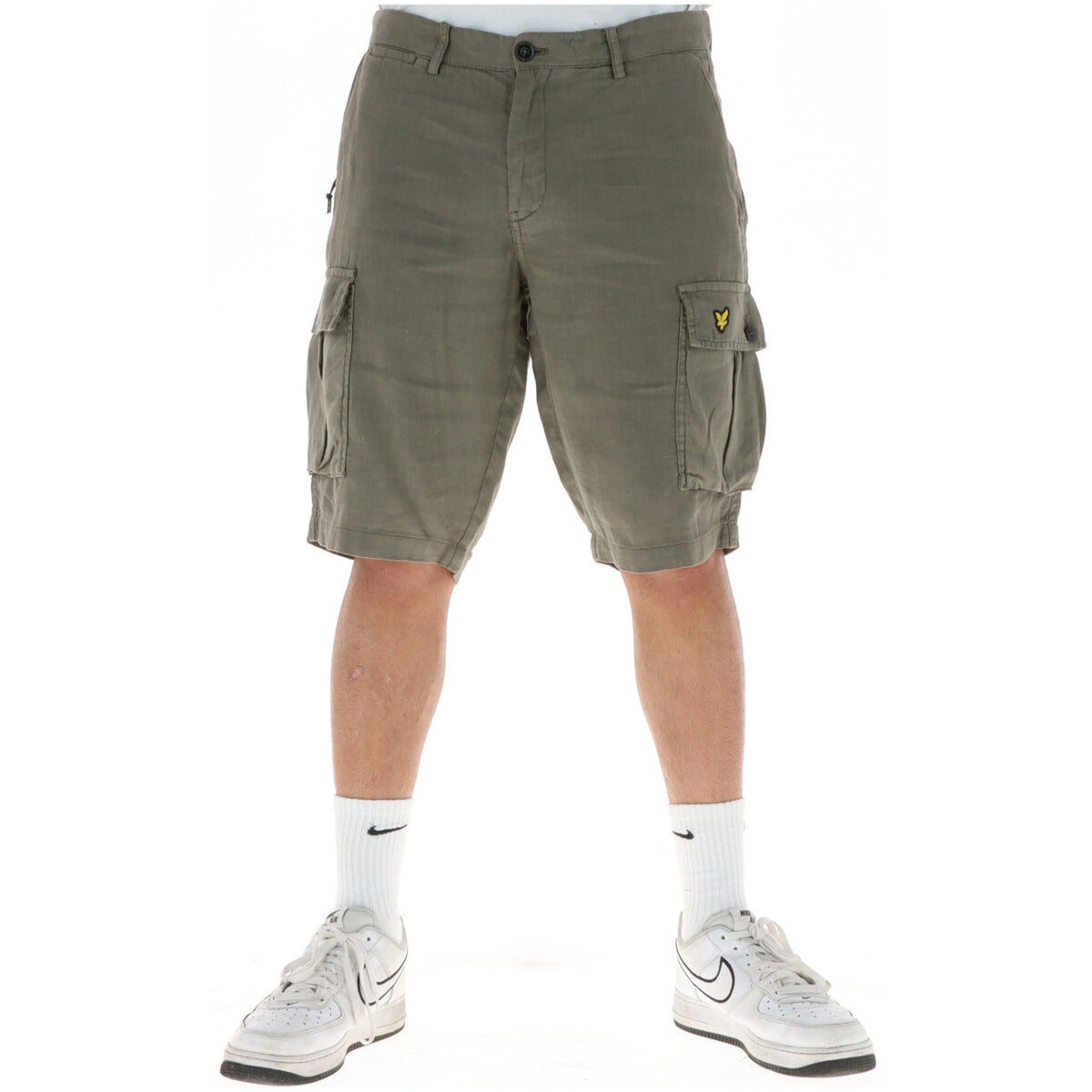 Abbigliamento Bermuda Lyle & Scott Lyle And Scott Bermuda Uomo Lino Blu Primavera Estate Slim