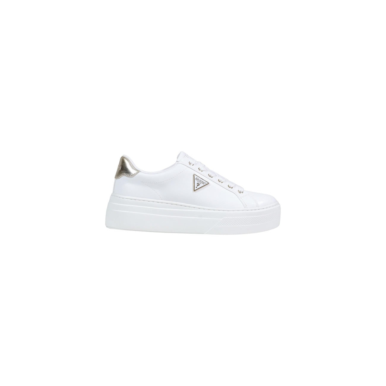 Guess Sneakers Donna Bianche Primavera Estate Lacci In Poliuretano