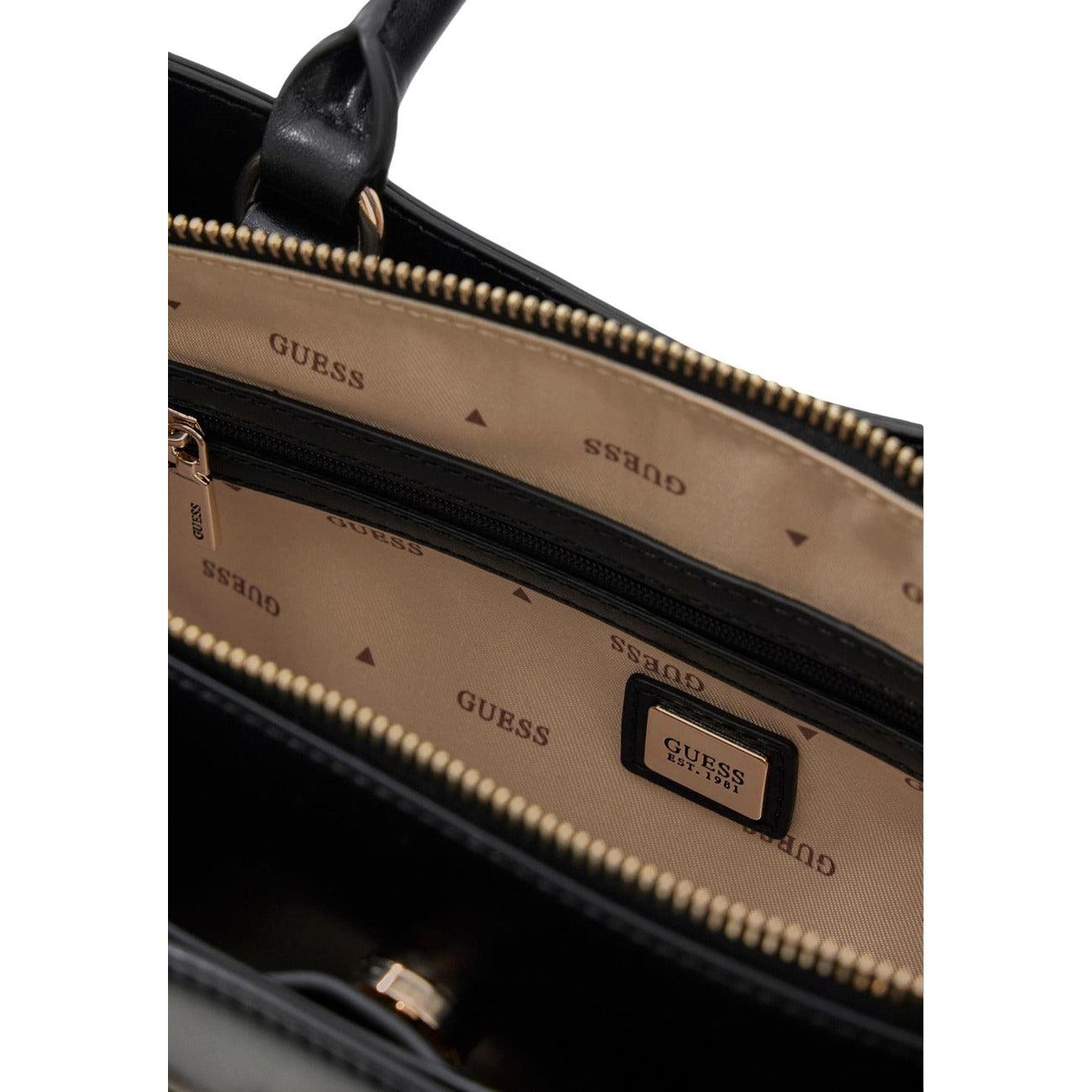 Guess Borsa Donna Nero A Mano Con Tracolla 32x21x11 Cm
