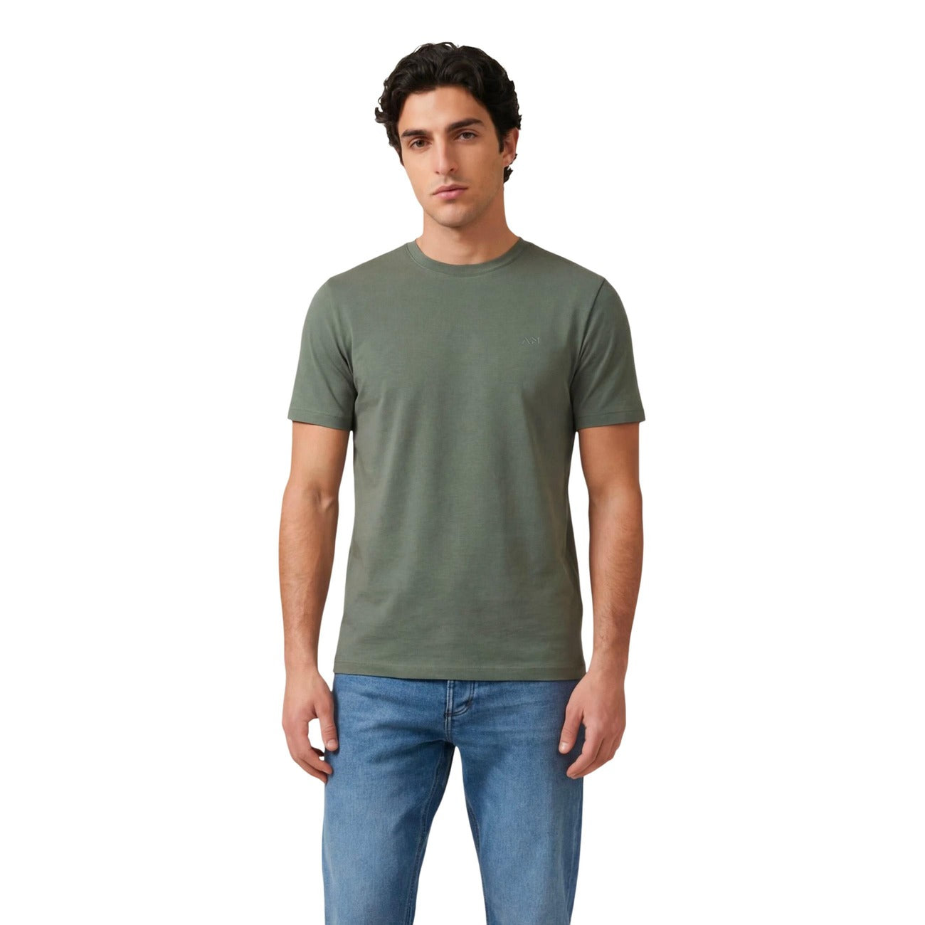 Antony Morato T Shirt Uomo Verde Cotone 100 Maniche Corte Scollo Tondo