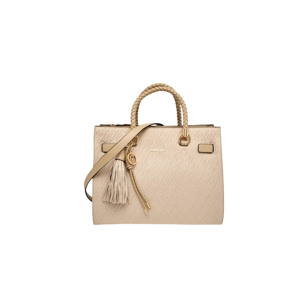 Liu Jo Borsa Donna Beige A Mano Con Tracolla 32x25x17 Cm Elegante