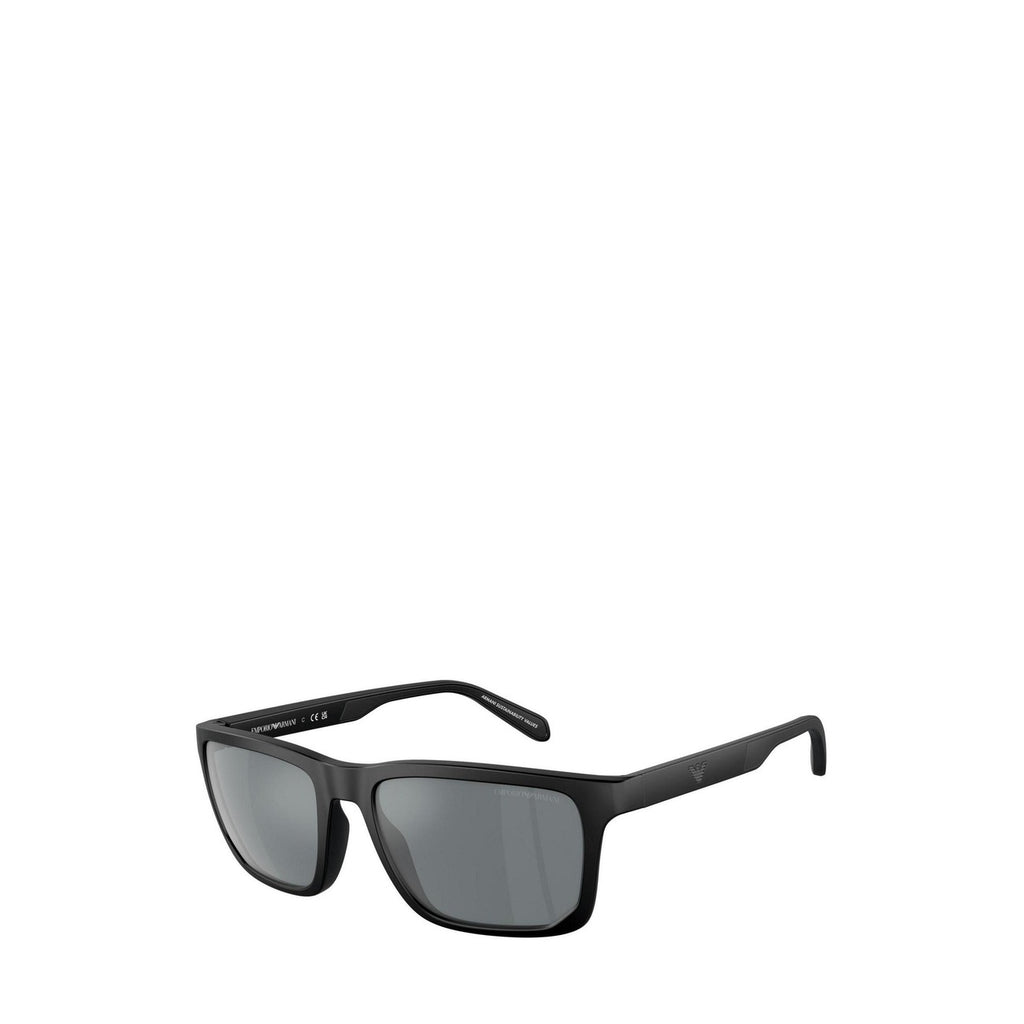 Emporio Armani Occhiali Da Sole Uomo Nero Rettangolari 57mm Acetato