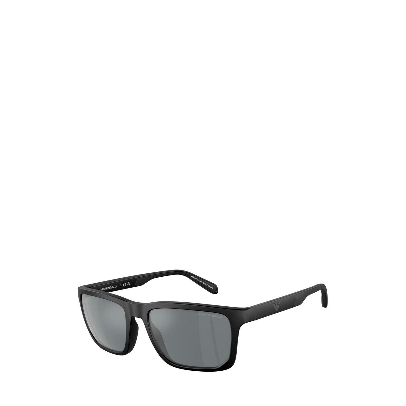 Emporio Armani Occhiali Da Sole Uomo Nero Rettangolari 57mm Acetato