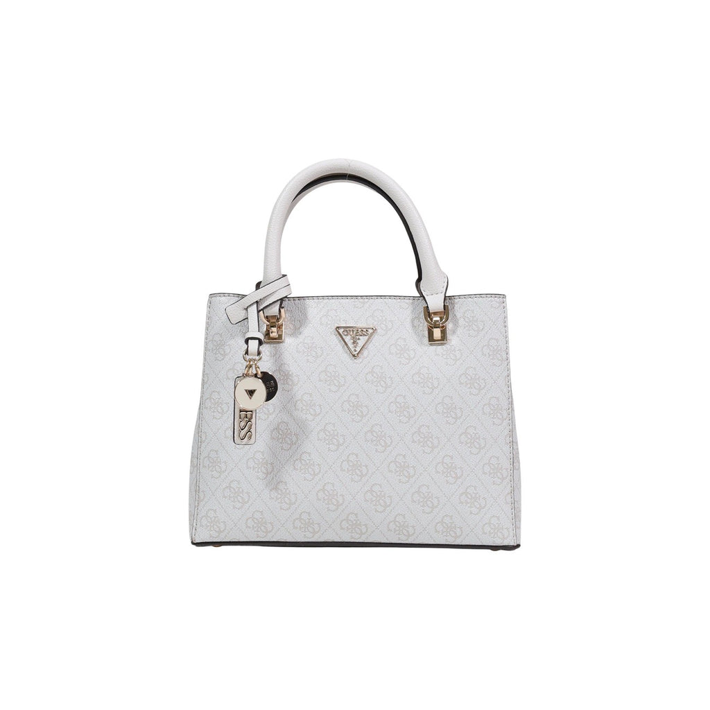 Guess Borsa Donna Bianca A Mano Con Tracolla Piccola 25.5x20x6 cm