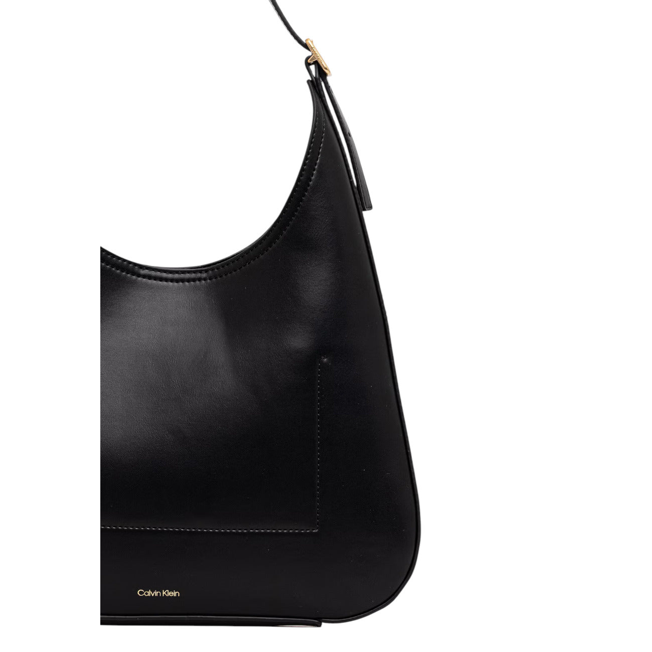 Calvin Klein Borsa Donna Media A Spalla Nero Con Cerniera Tasche Interne Elegante Autunno Inverno