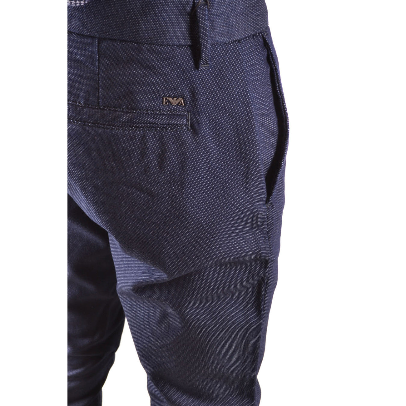 Emporio Armani Pantaloni Uomo Blu Autunno Inverno Cotone Poliestere