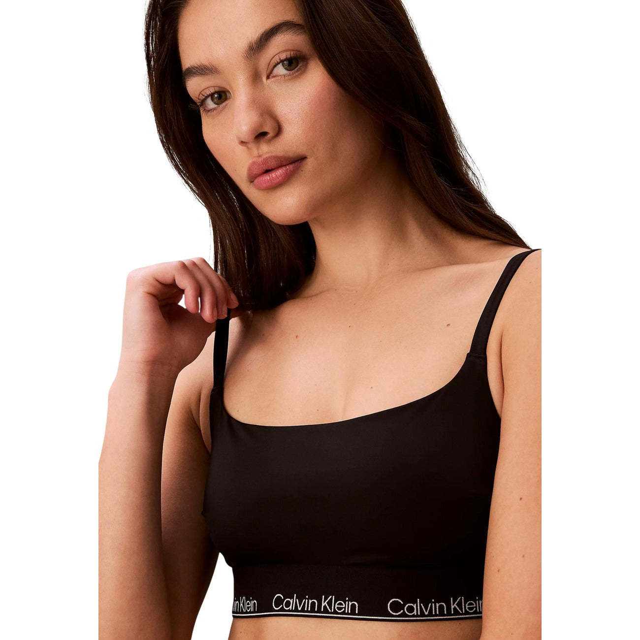 Calvin Klein Jeans Costume Donna Bikini Top Arancione Scollo Quadrato