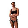 Calvin Klein Jeans Costume Donna Nero Slip Con Lacci Laterali