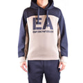Emporio Armani Felpa Uomo Cappuccio Stampa Multicolore Autunno Inverno Cotone