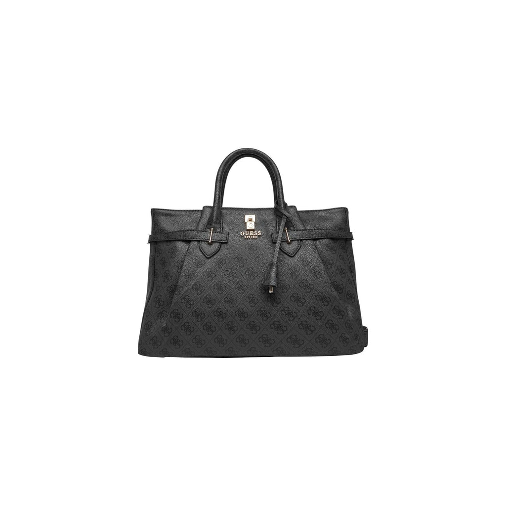 Guess Borsa Donna Satchel Grigio Stampa Yesba Girlfriend 38x27x13 cm