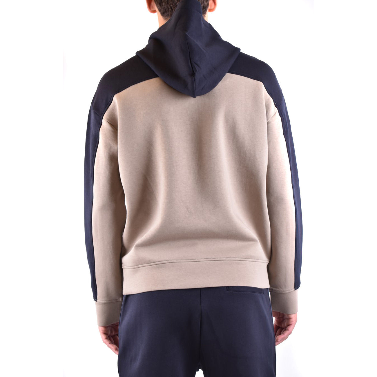 Emporio Armani Felpa Uomo Cappuccio Stampa Multicolore Autunno Inverno Cotone
