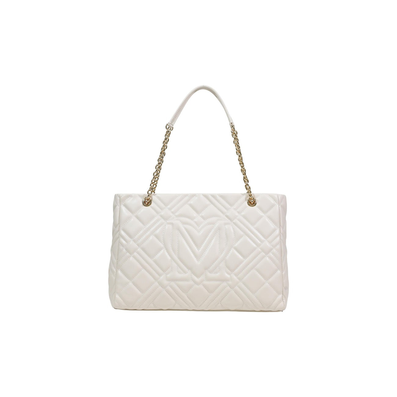 Love Moschino Borsa A Mano Donna Bianco 37x25x11 In Poliuretano