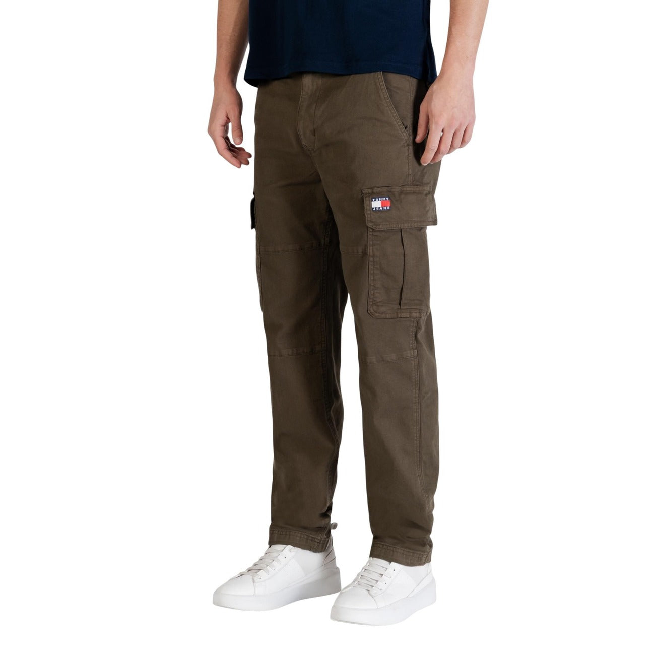 Tommy Hilfiger Jeans Pantaloni Uomo Verde Cotone Organico Slim