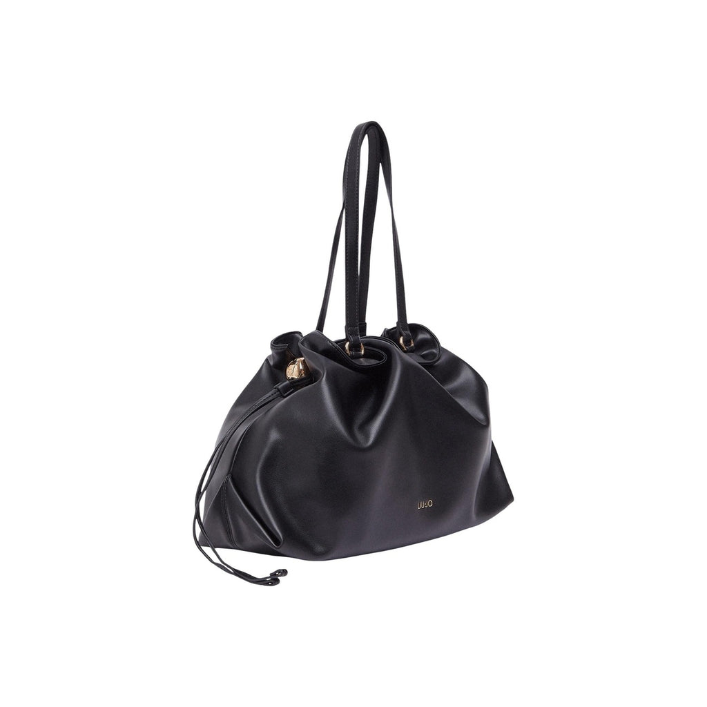 Liu Jo Borsa Donna Nero A Mano Chiusura Lacci 38x29x14