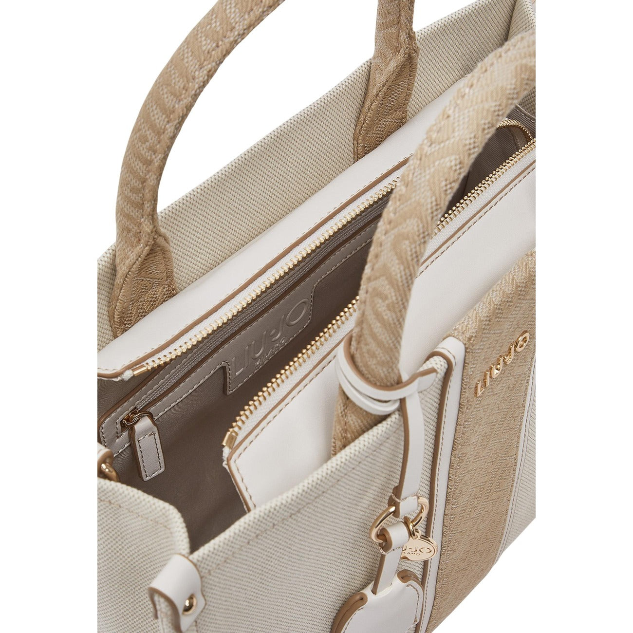 Liu Jo Borsa Donna A Mano Con Tracolla Beige 35x27x13