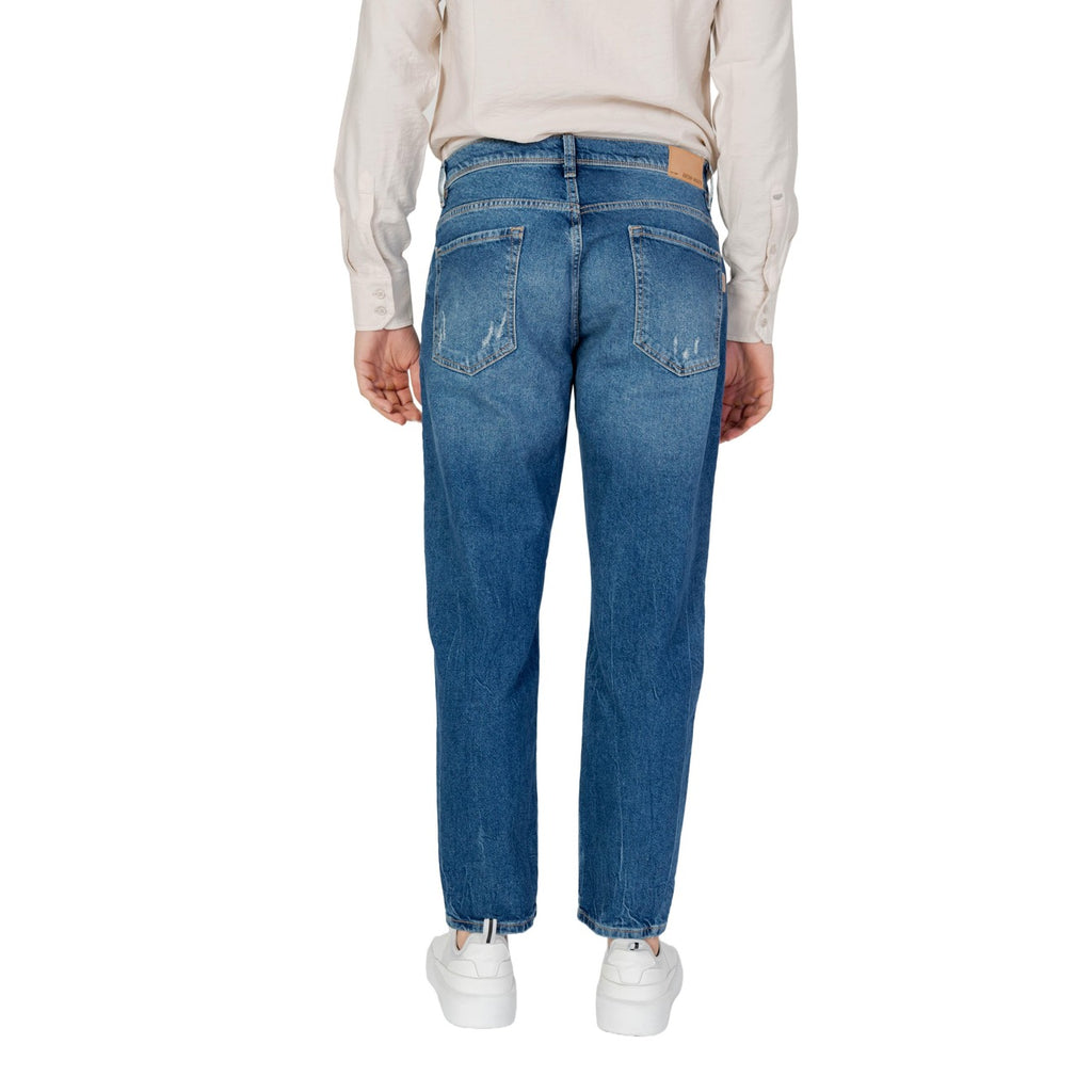 Antony Morato Jeans Uomo Blu Cotone 99 Chiusura Zip E Bottone Tasche
