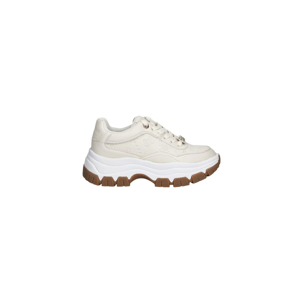 Guess Sneakers Donna Bianche Primavera Estate Lacci In Poliuretano