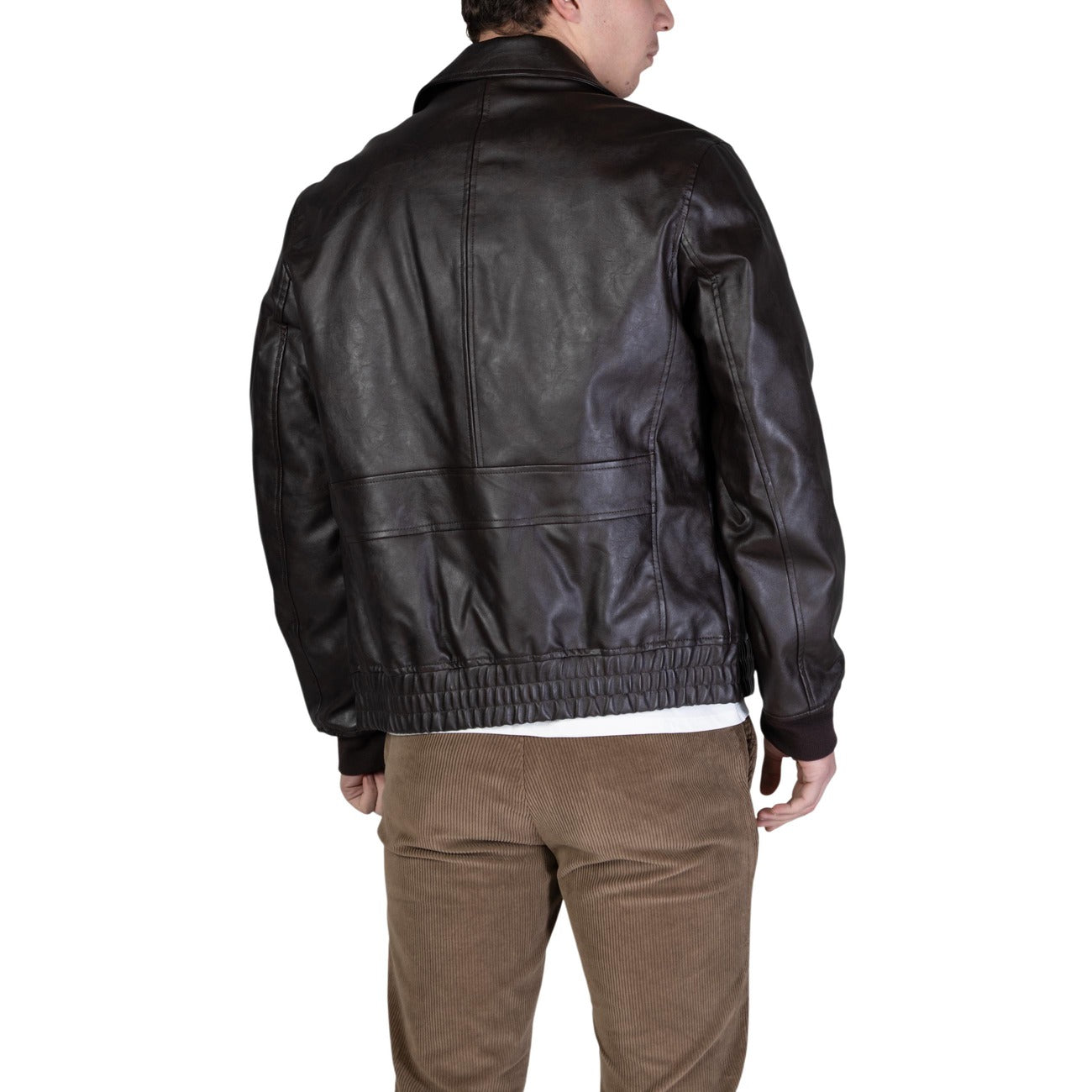 Guess Giacca Aviator Uomo Marrone Cerniera Colletto Classico