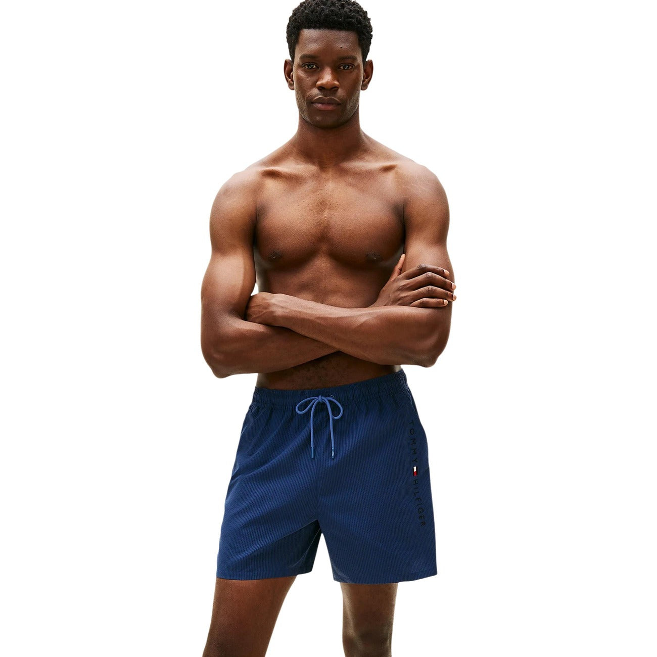 Tommy Hilfiger Costume Da Bagno Uomo Blu Con Coulisse E Tasche