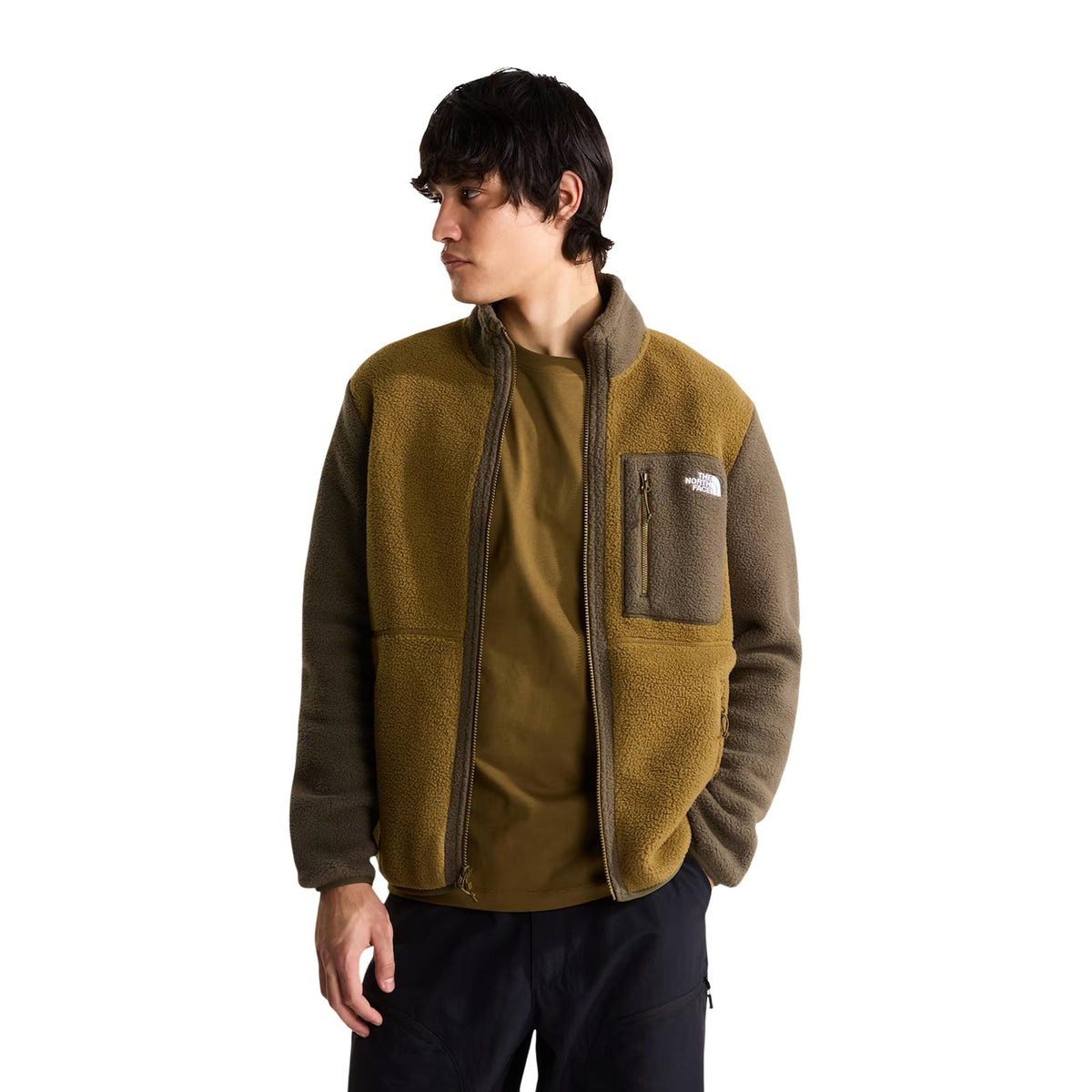 The North Face Giubbotto Uomo Full Zip Grigio Autunno Inverno Collo Alto Maniche Lunghe Tasche Anteriori