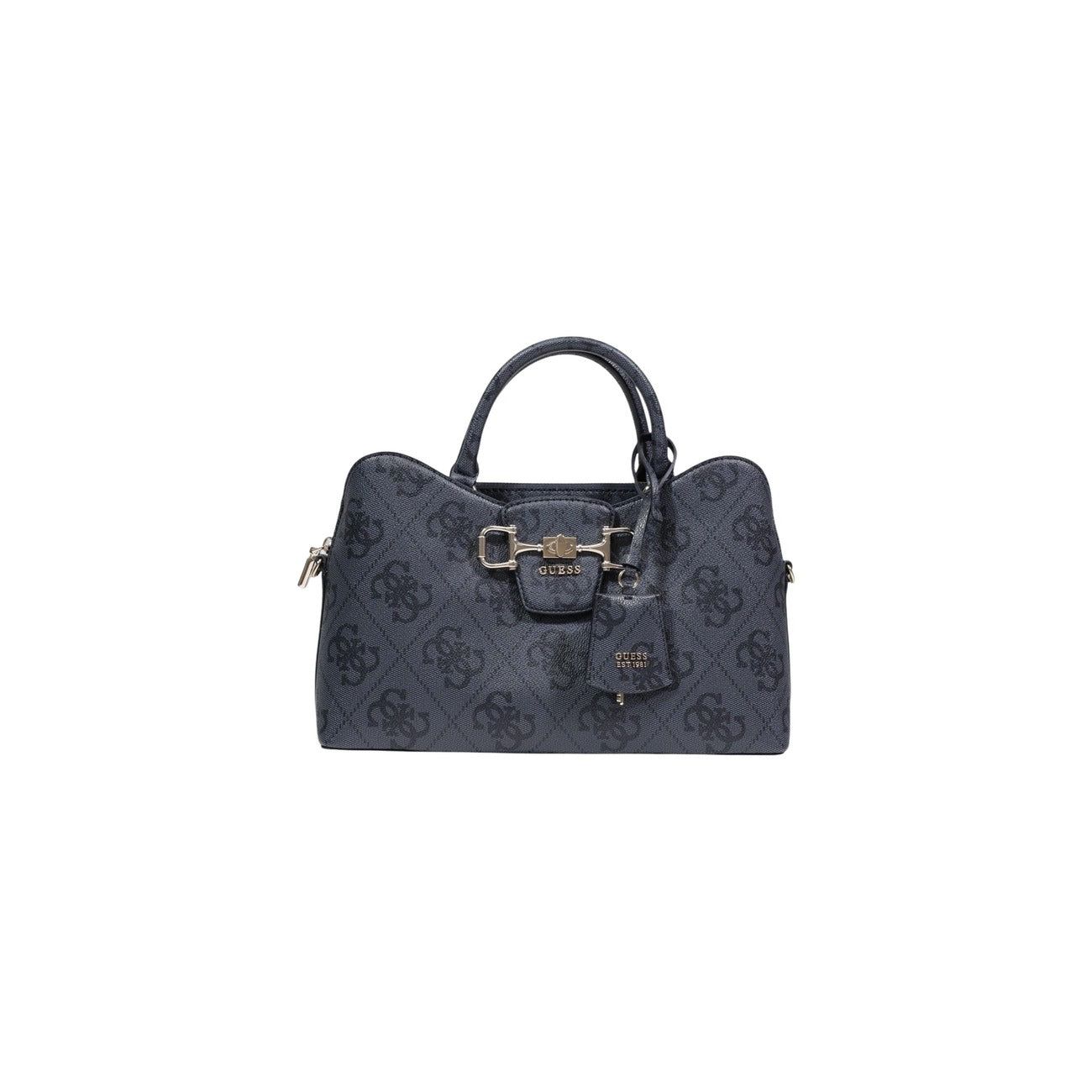 Guess Borsa Donna A Mano Con Tracolla Grigia Stampa 33x20.5x10.5