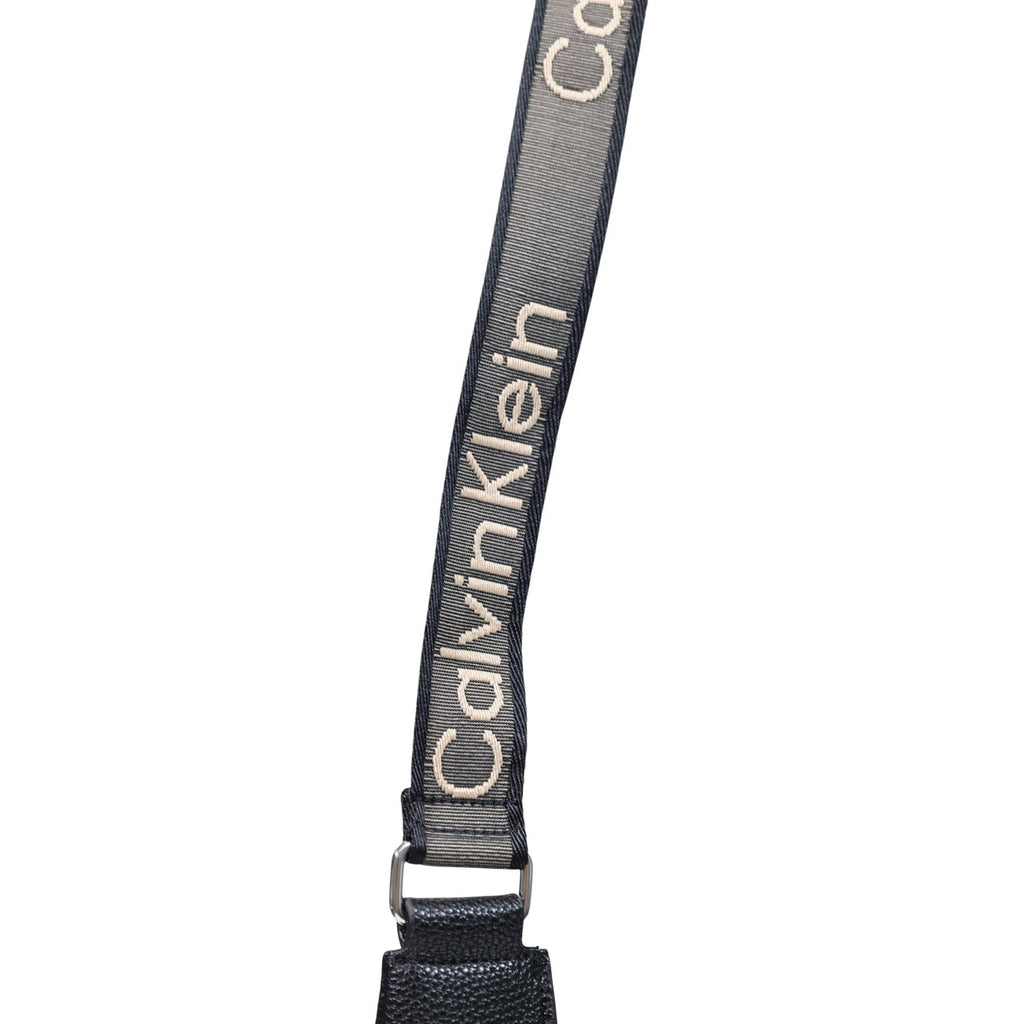 Calvin Klein Borsa Donna A Tracolla Regolabile Nero Large Shoulder Con Chiusura A Cerniera 33cm