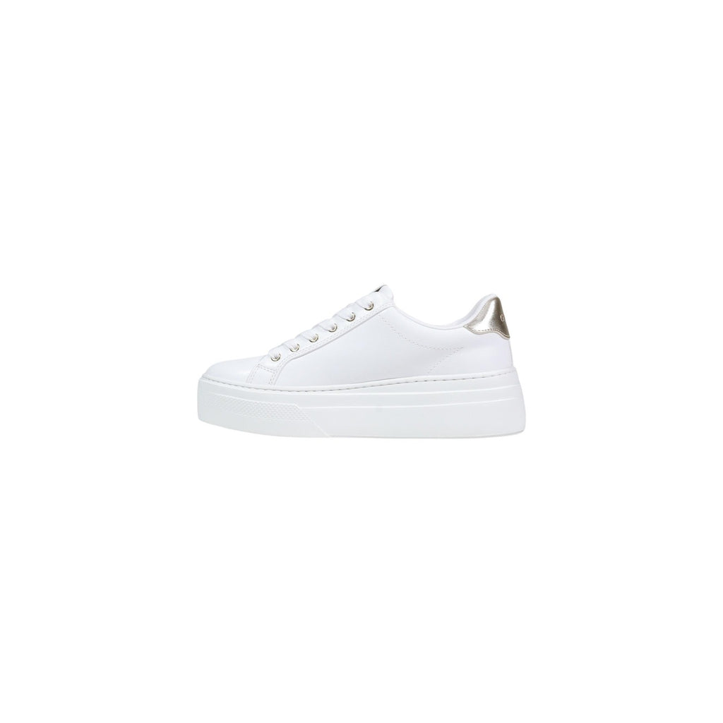 Guess Sneakers Donna Bianche Primavera Estate Lacci In Poliuretano