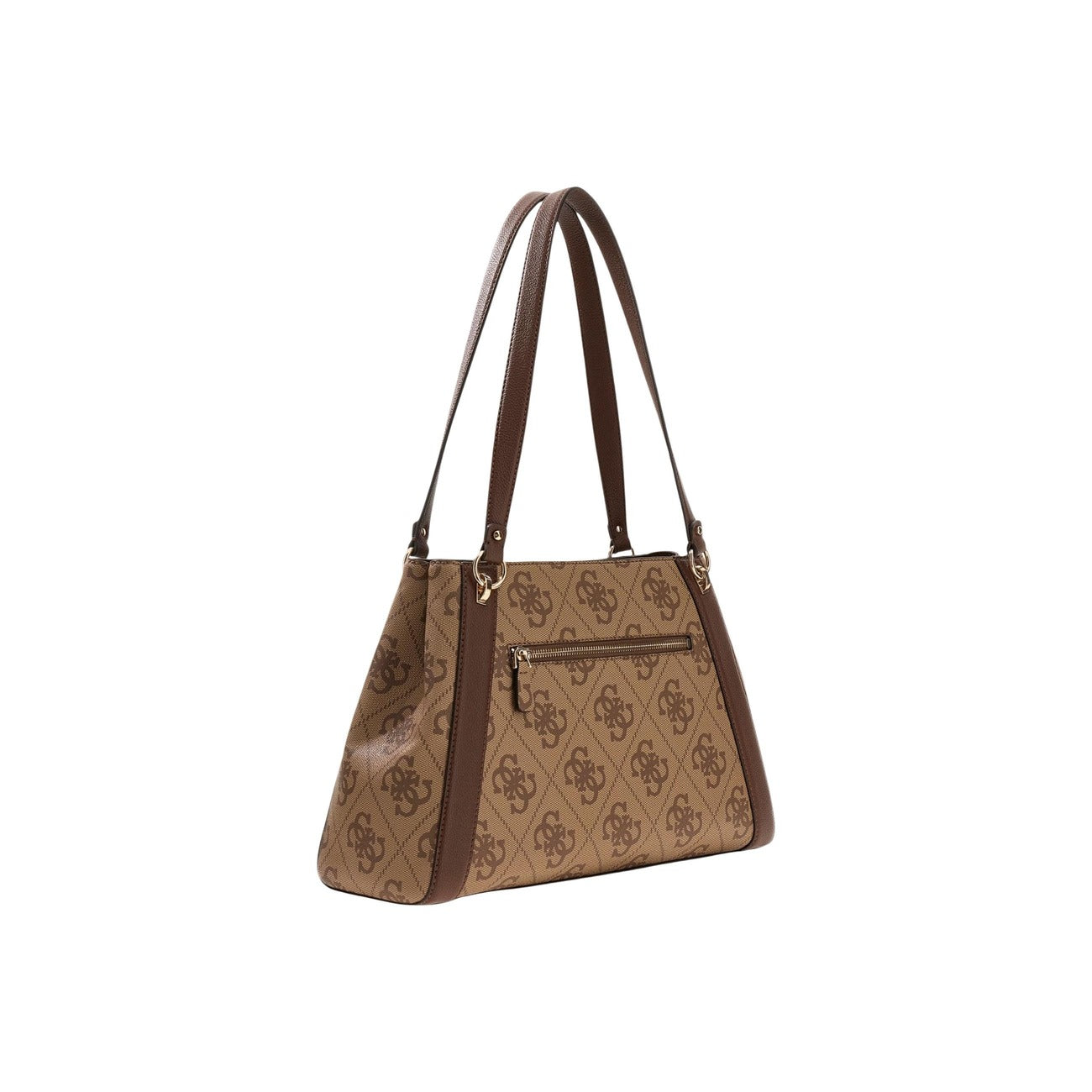 Guess Borsa Donna Beige A Mano 38x25x13 In Poliuretano