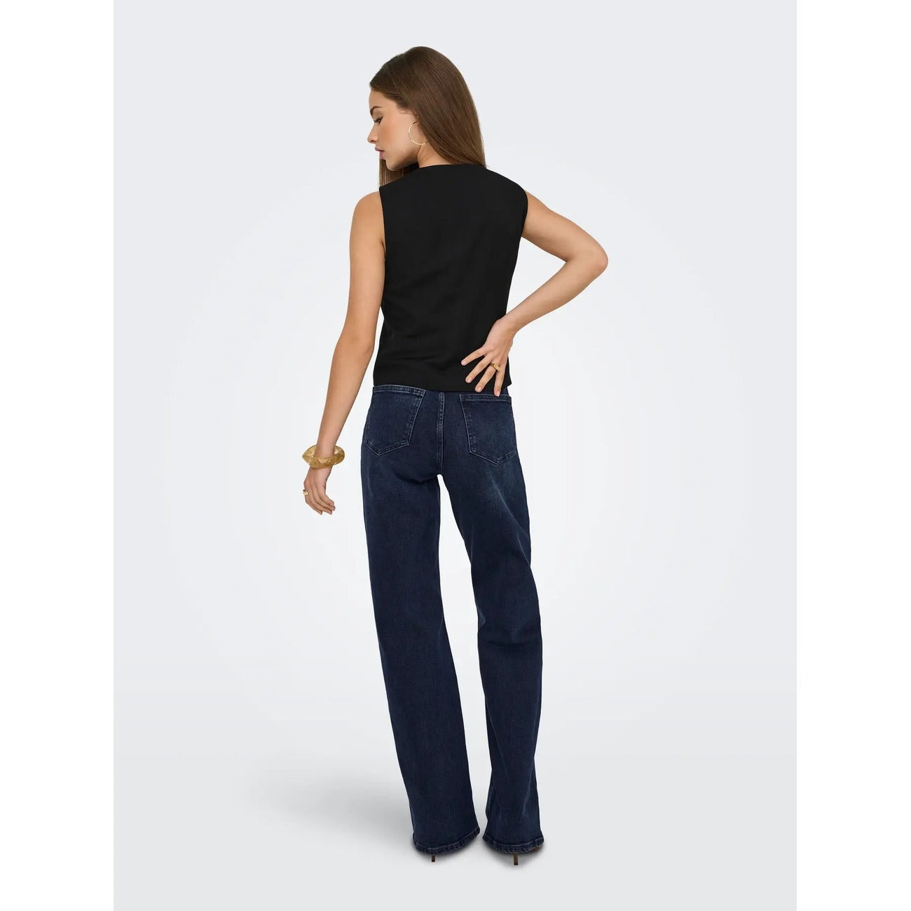 Only Jeans Donna Blu Cotone Organico Skinny Vita Media Primavera Estate