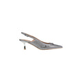 Guess Sandali Donna Argento Punta Tacco A Spillo Chiusura Fibbie