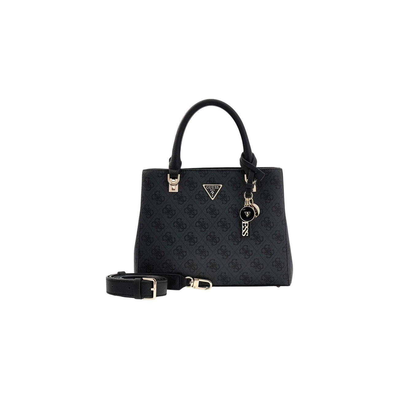 Guess Borsa Donna Bianca A Mano Con Tracolla Piccola 25.5x20x6 cm