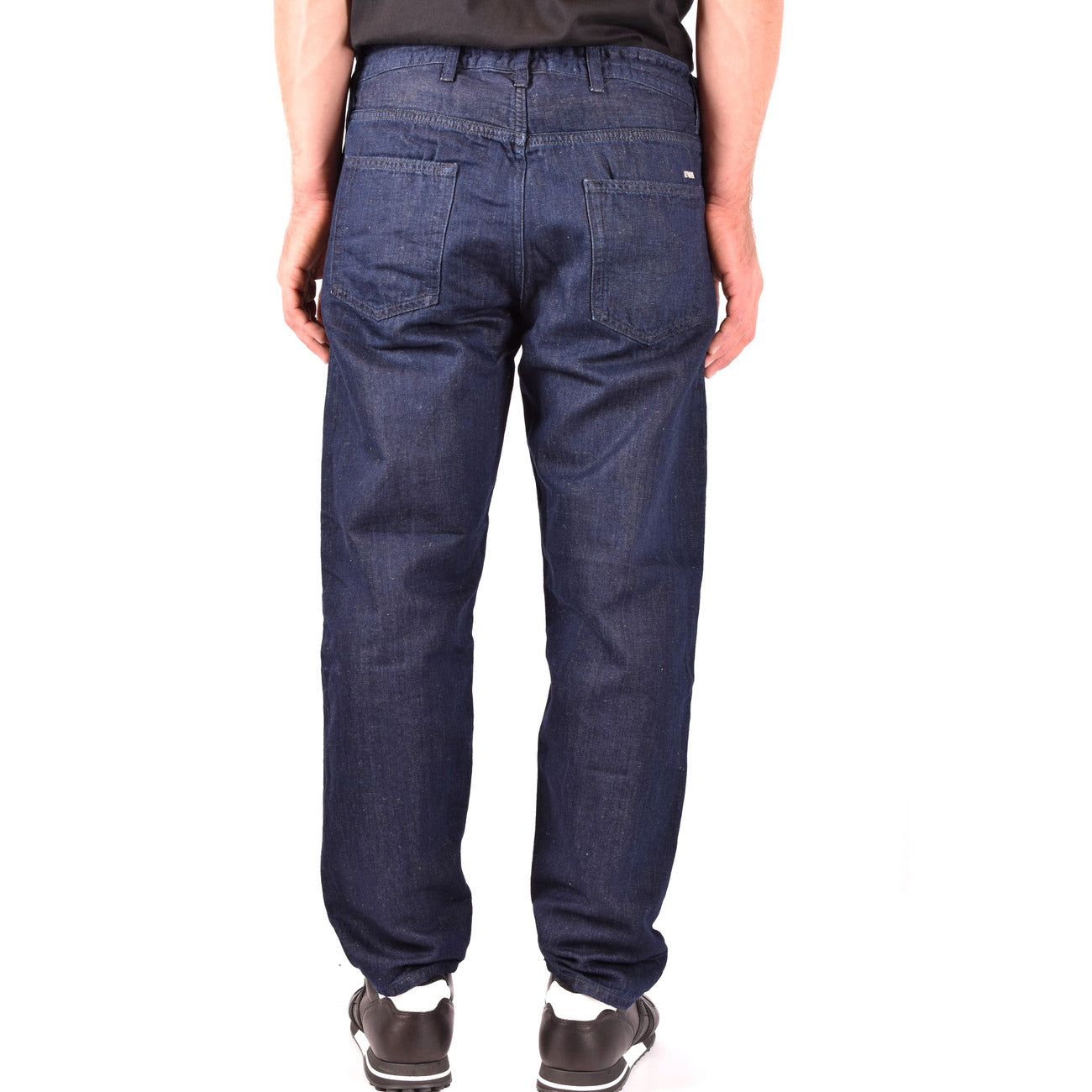 Emporio Armani Jeans Uomo Blu Cotone Lino Primavera Estate