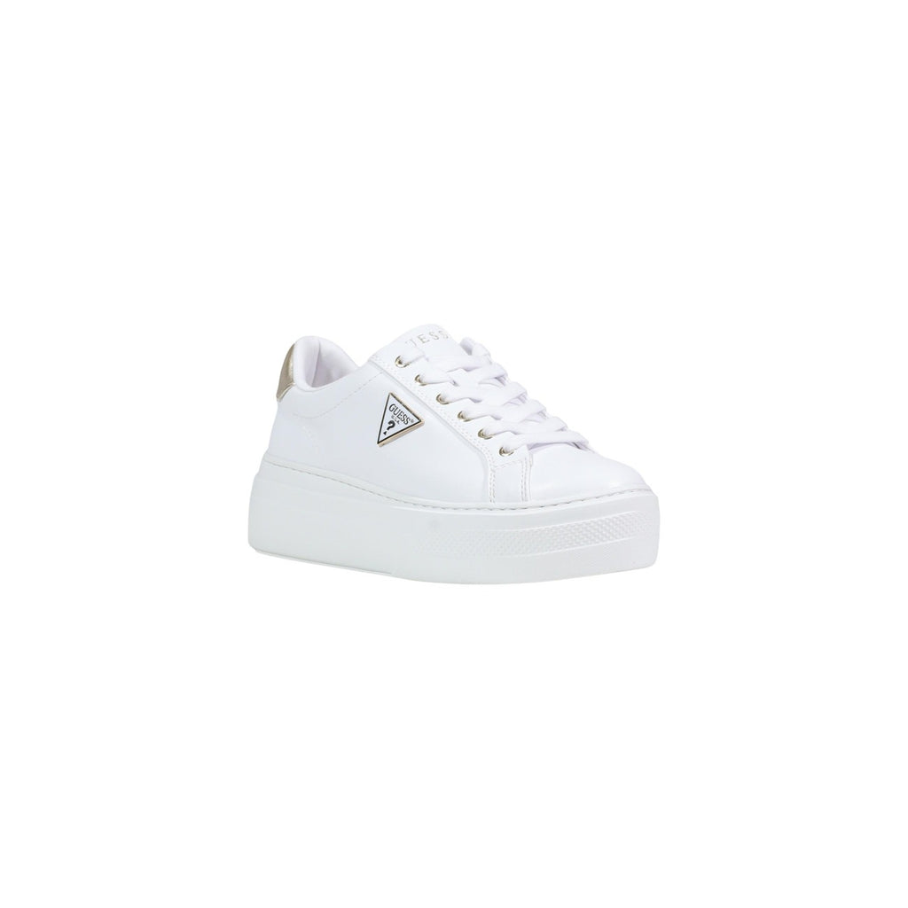 Guess Sneakers Donna Bianche Primavera Estate Lacci In Poliuretano
