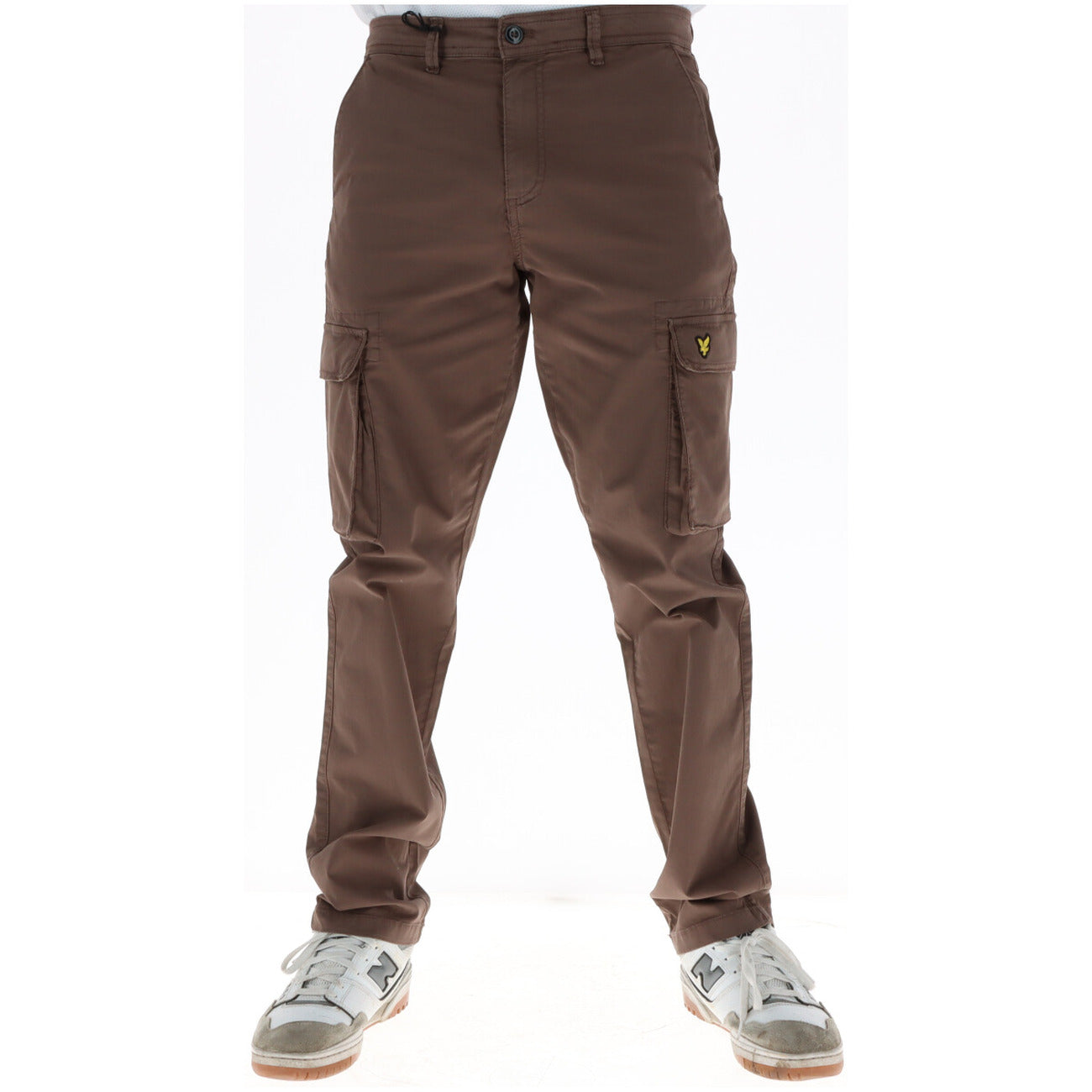 Lyle And Scott Pantaloni Uomo Chino Marrone Cotone Elastan Primavera Estate