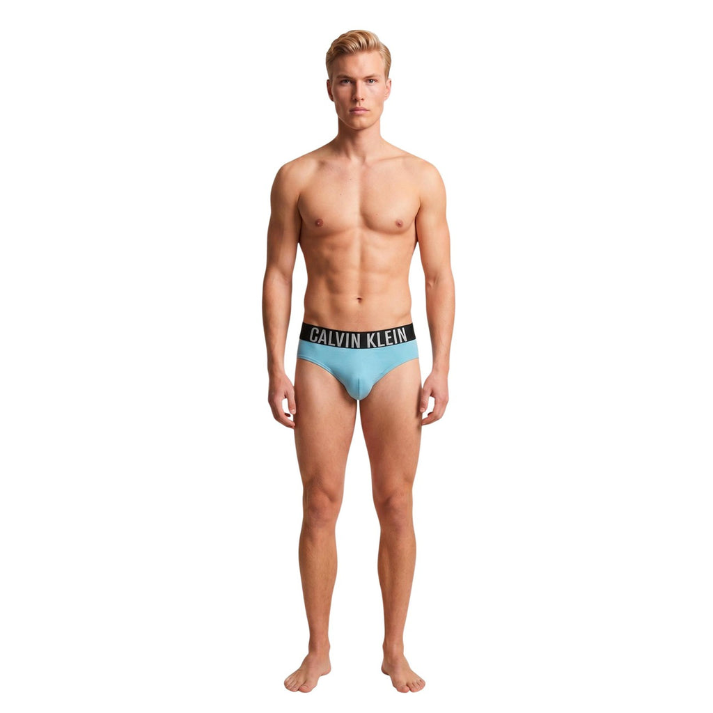Calvin Klein Jeans Costume Uomo Azzurro Slip Mare Brief Elasticizzato