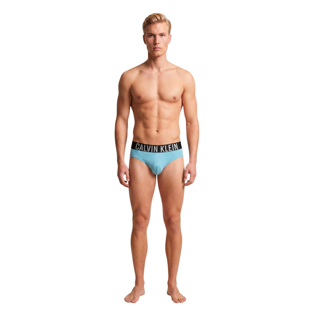 Calvin Klein Jeans Costume Uomo Azzurro Slip Mare Brief Elasticizzato