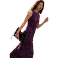 Desigual Abito Donna Viola Floreale Smanicato Primavera Estate