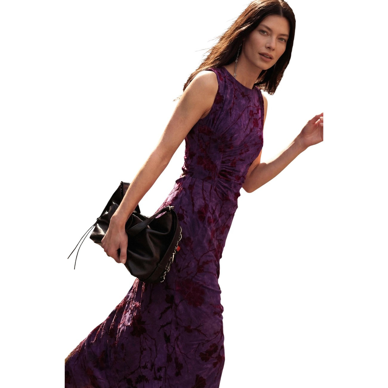 Desigual Abito Donna Viola Floreale Smanicato Primavera Estate