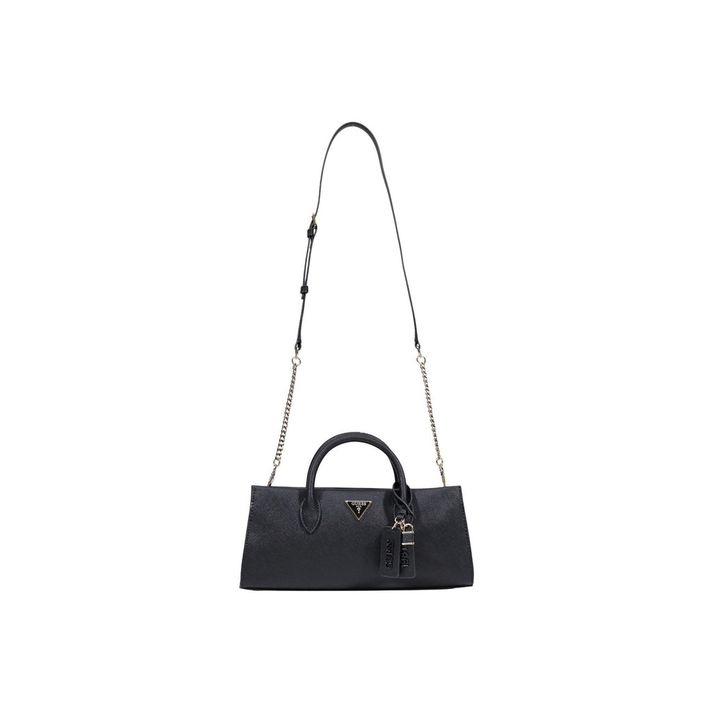 Guess Borsa Donna A Mano Nera Con Cerniera 32x15x9 Cm Elegante