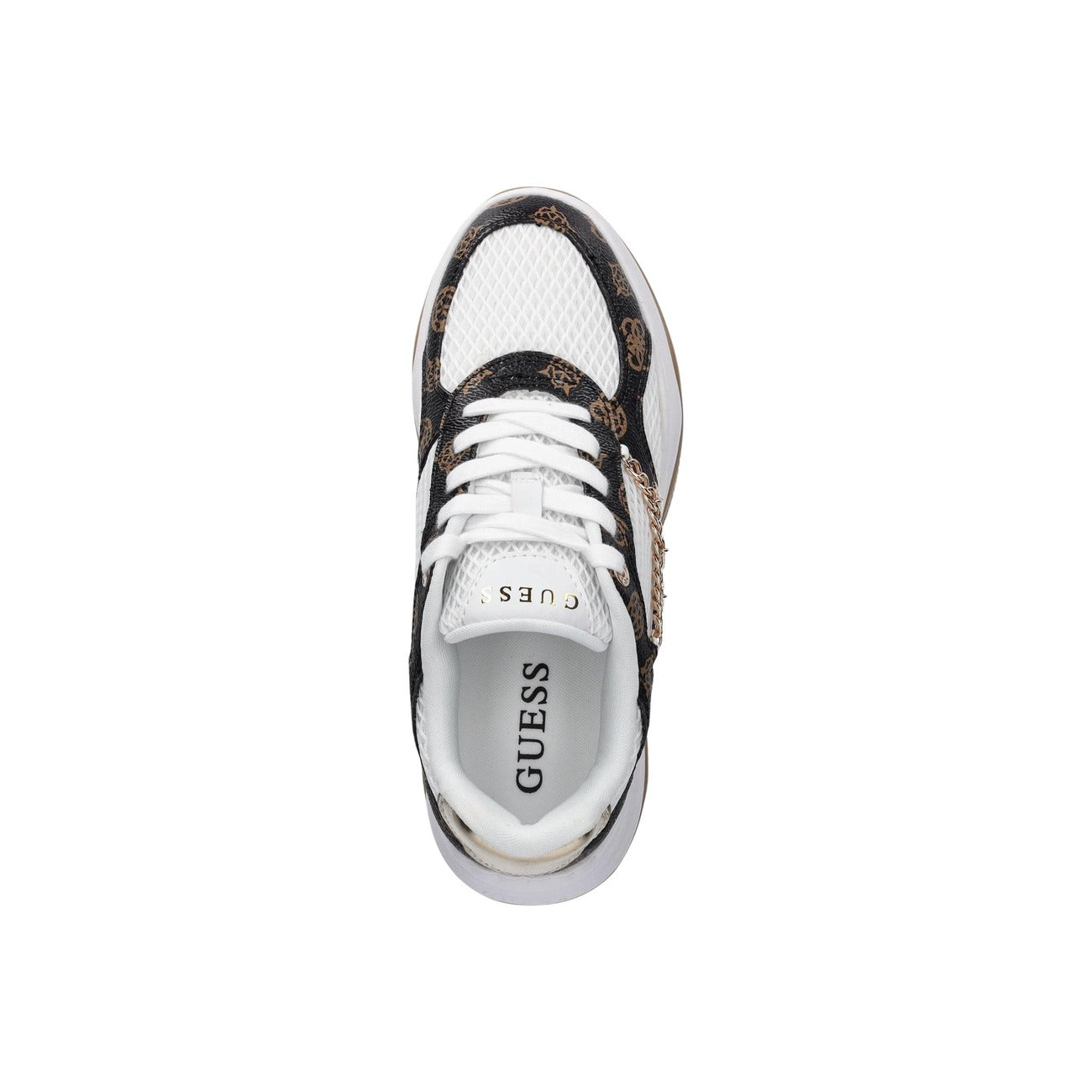 Guess Sneakers Donna Marrone Lacci Basse Sportive Primavera Estate