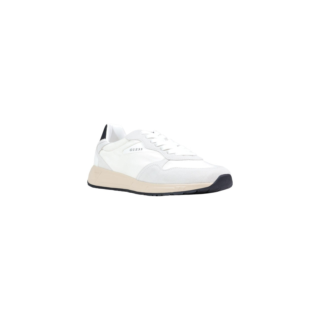 Guess Sneakers Uomo Bianche Lacci Primavera Estate Tela e Sintetico