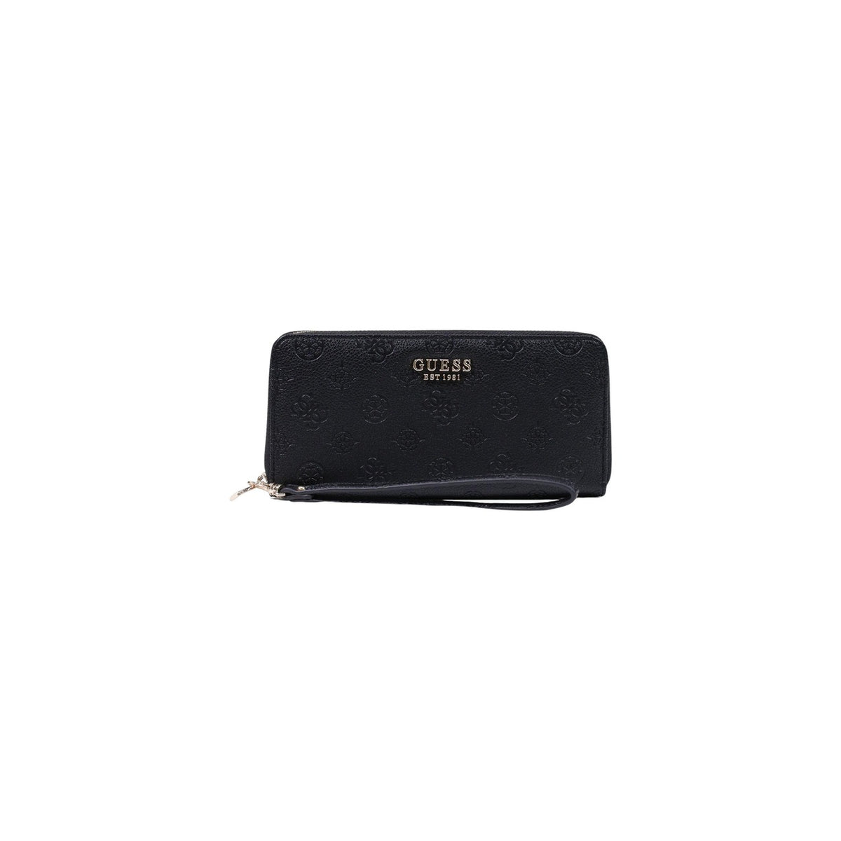 Guess Portafoglio Donna Diana Large Zip Nero Con Chiusura A Zip Tasche Interne Ed Esterne